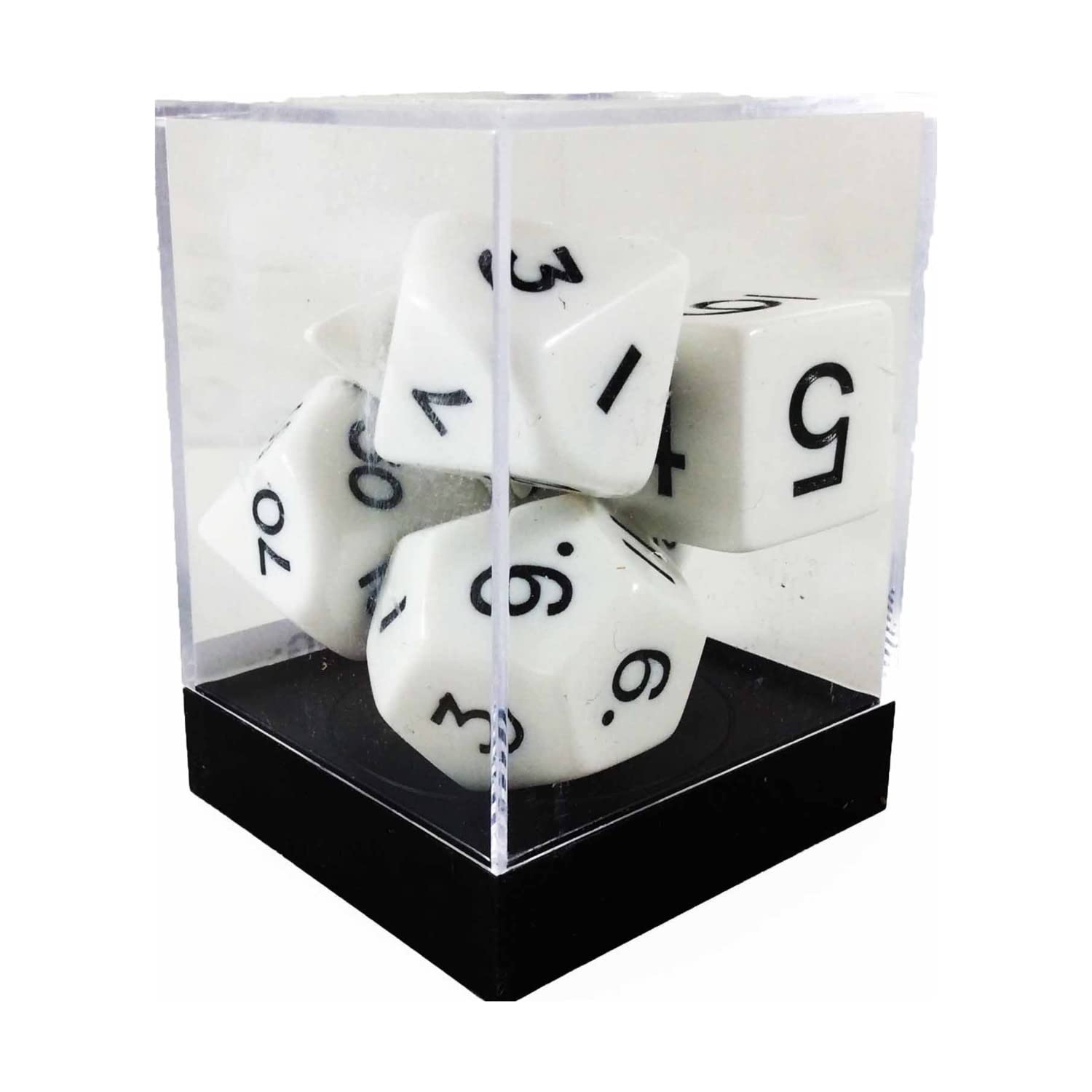 7-Set Cube Opaque Jumbo White with Black