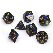 Chessex CHX27499 Dice-Lustrous Shadow/Gold Set