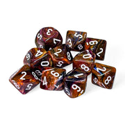 Symphony Festive Dice with White Numbers D10 16mm (5/8in) Pack of 10 Dice Chessex