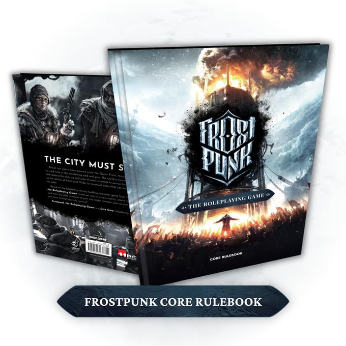 Frostpunk: The Roleplaying Game Core Rulebook, Post-Apocalyptic Survival RPG by Catalyst Game Labs, Hardcover, Age 14+