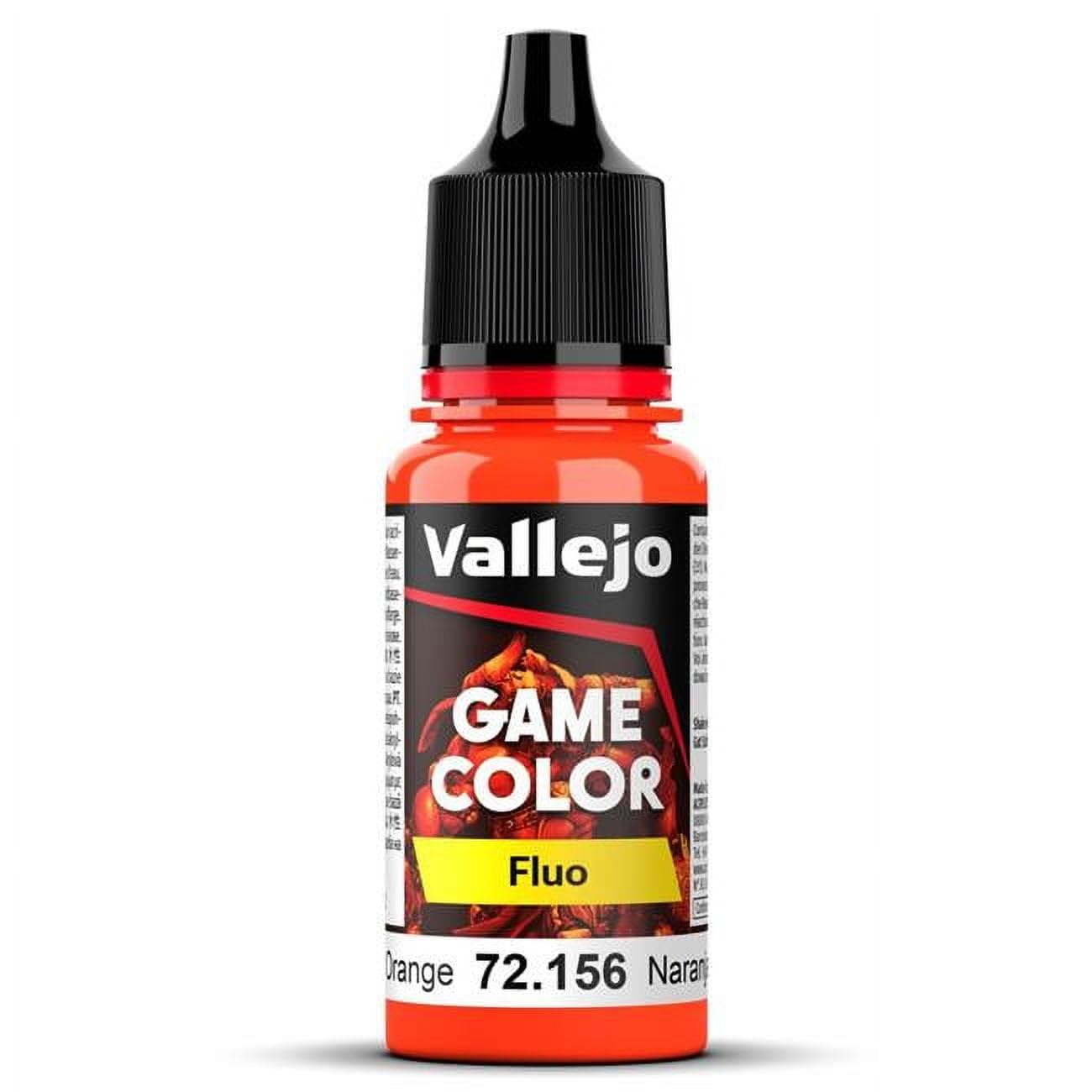 Vallejo - Game Color | Fluorescent Orange Paint | Perfect for Airbrushing and Great Adhesion to Figurines and Scale Models | 18 ml (0,58 fl.oz.)