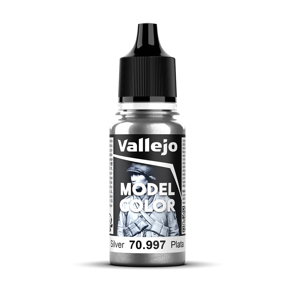Vallejo Silver Model Color Paint, 18ml