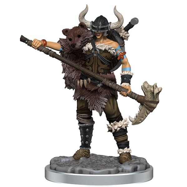 Dungeons & Dragons Frameworks: Wave 2: Human Barbarian Female - Unpainted, Unassembled on Sprue, & Customizable Mini | WizKids D&D Figure