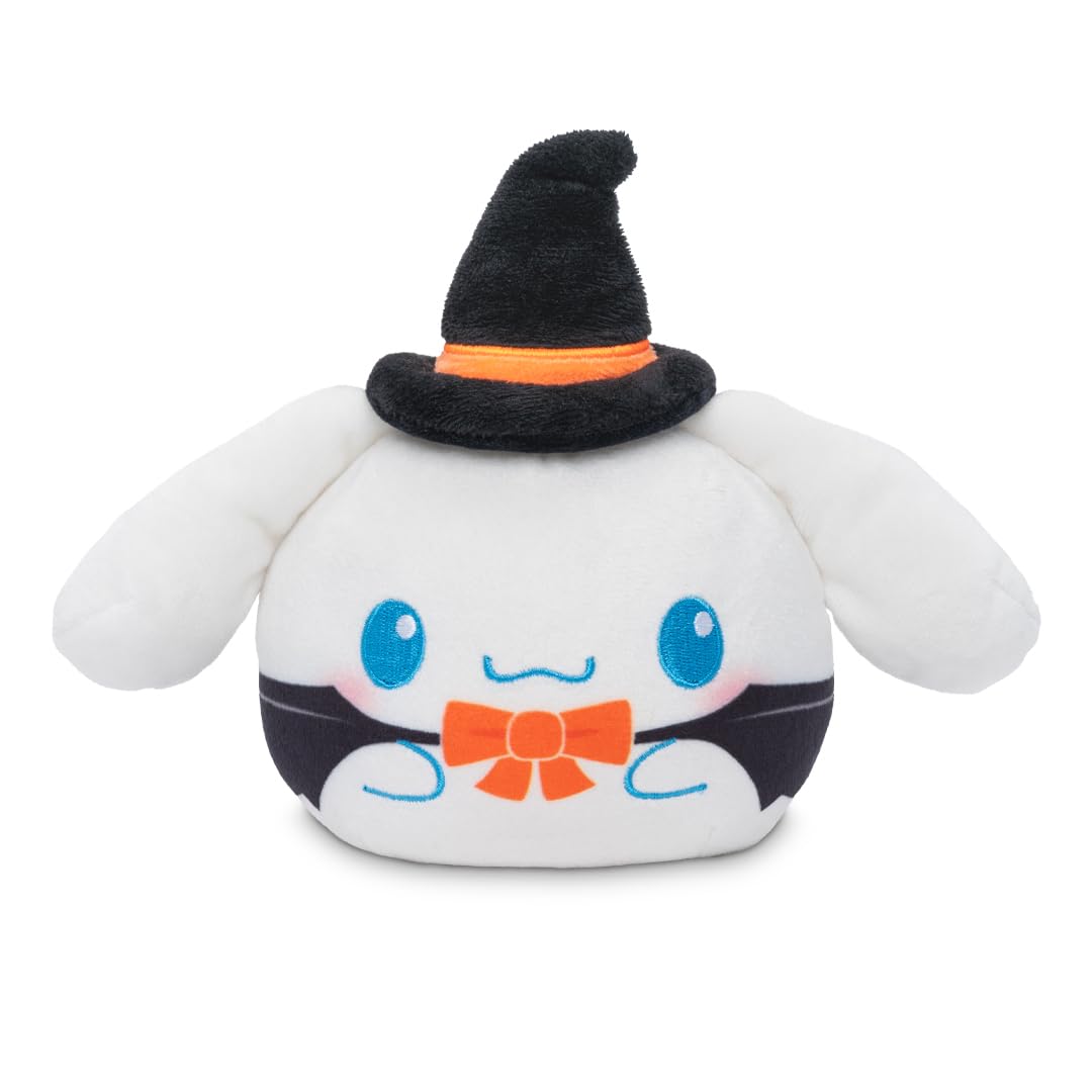 TeeTurtle Reversible Sanrio Cinnamoroll Plushie 4-Inch Halloween Two-Sided Flip Plush Toy with Embroidered Details - Cute Mini Collectible Plush for Kids, Teens, and Adults