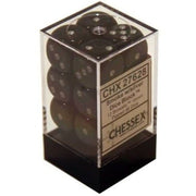 Chessex: Plastic 12d6 Set - Borealis Smoke/Silver