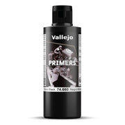 Vallejo - Surface Primer Color | Gloss Black Acrylic Primer 200 ml (6.76 fl.oz.) | Glossy Finish and Fast Drying | Perfect for Airbrushing and Great Adhesion to Figures and Scale Models