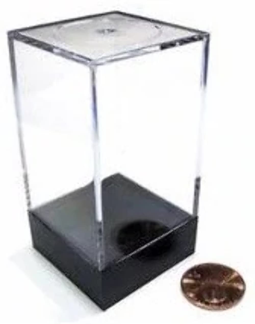 Chessex Plastic Figure Display Box: Medium Tall Opaque with a Black Lid – 1.5-inches x 1.5-inches x 2.75-inches - DND D&D Miniatures – TTRPG RPG Dungeons and Dragons, (CHX02805), 16mm