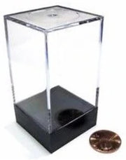 Chessex Plastic Figure Display Box: Medium Tall Opaque with a Black Lid – 1.5-inches x 1.5-inches x 2.75-inches - DND D&D Miniatures – TTRPG RPG Dungeons and Dragons, (CHX02805), 16mm