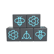 Ashes Ascendancy Astral Dice 5-Pack | Premium Custom Engraved Dice for Ashes Reborn | Clear Magical Symbols for Fast Resource Identification, Smooth Turns, and Enhanced Strategic Gameplay | Ages 14+