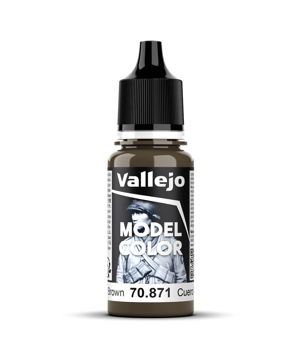 Vallejo Leather Brown Paint, 18ml