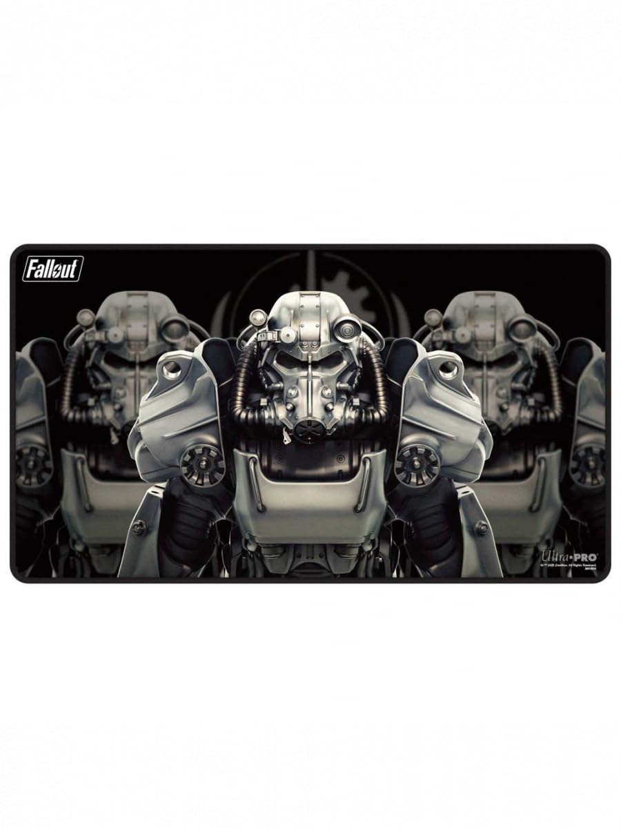 Fallout - Brotherhood of Steel Black Stitched Edge Playmat for Tabletop Gaming
