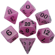 Glow in The Dark Purple 16mm Polyhedral Dice Set