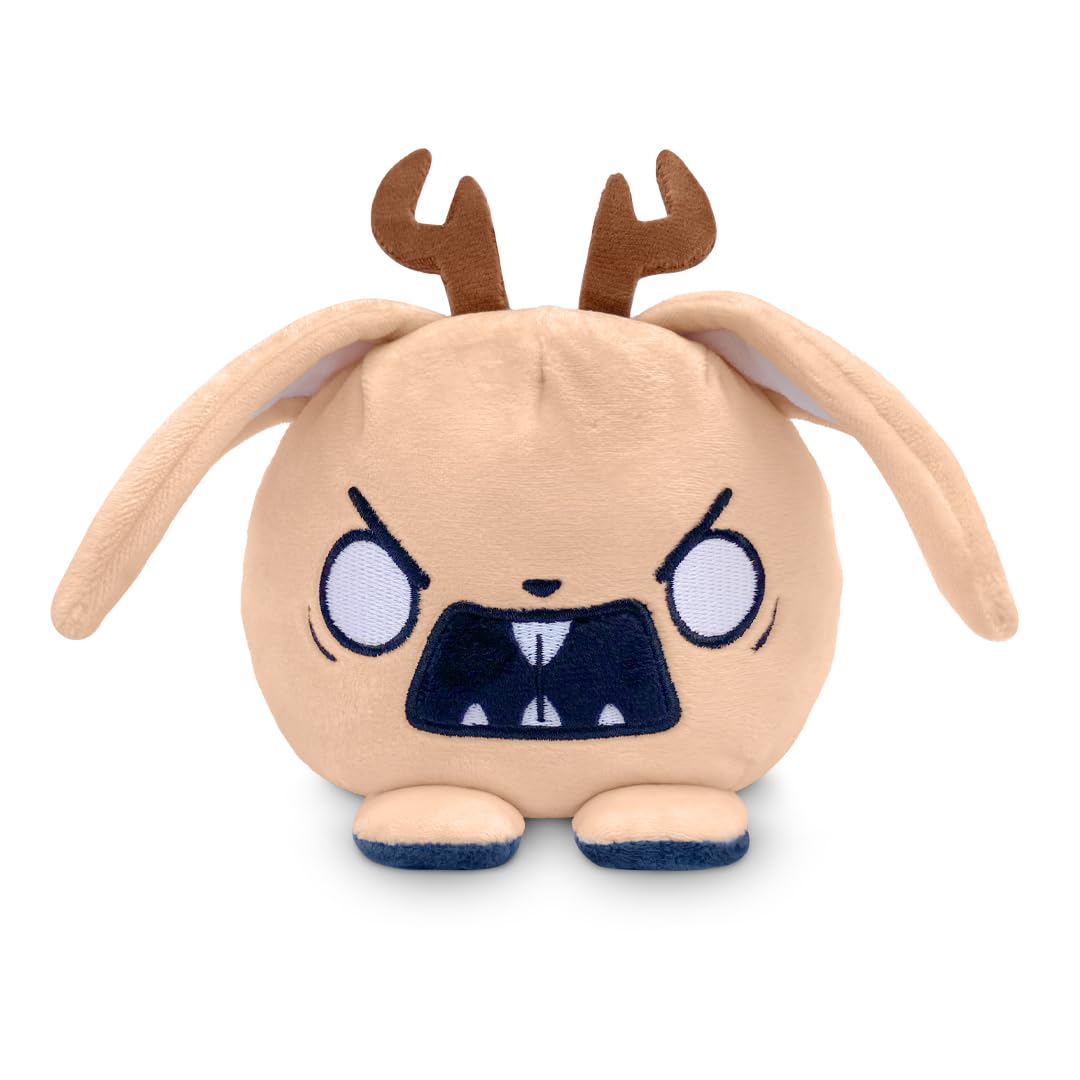 TeeTurtle Twisted Cryptids Jackalope Reversible Plushie 4" - Cute Kawaii Soft Stuffed Animal