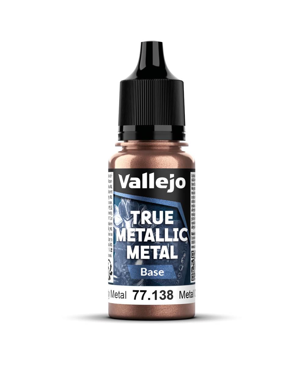 Vallejo - Rusty Metal Base | True Metallic Metal TMM | Acrylic Colors for Painting Metal Effects on Fantasy, Historical, and Wargaming Miniatures | 18 ml (0.6 fl.oz.)