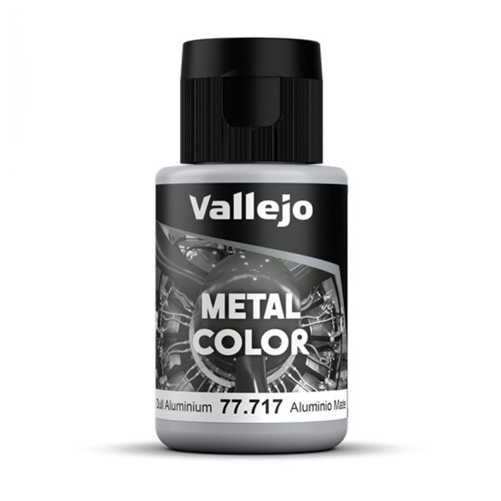Vallejo - Metal Color | Dull Aluminium 32 ml (1.08 fl.oz.) | Faithfully Reproduce Different Metallic Finishes