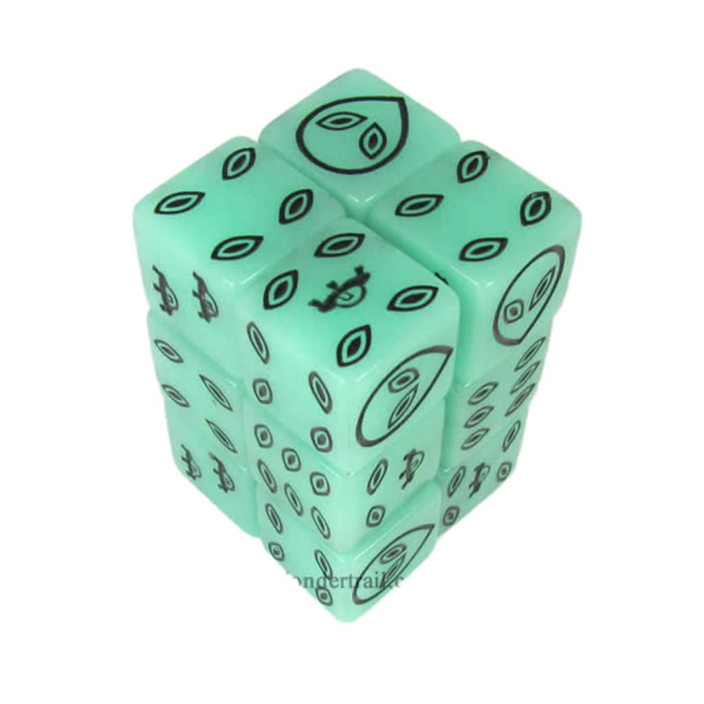 d6 Cube 16mm Glow-in-the-Dark Alien (12)