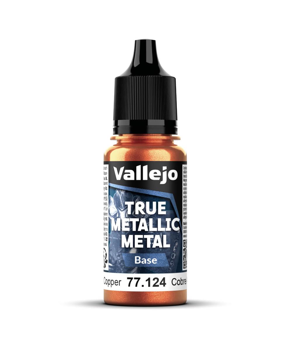 Vallejo - Ancient Copper Base | True Metallic Metal TMM | Acrylic Colors for Painting Metal Effects on Fantasy, Historical, and Wargaming Miniatures | 18 ml (0.6 fl.oz.)