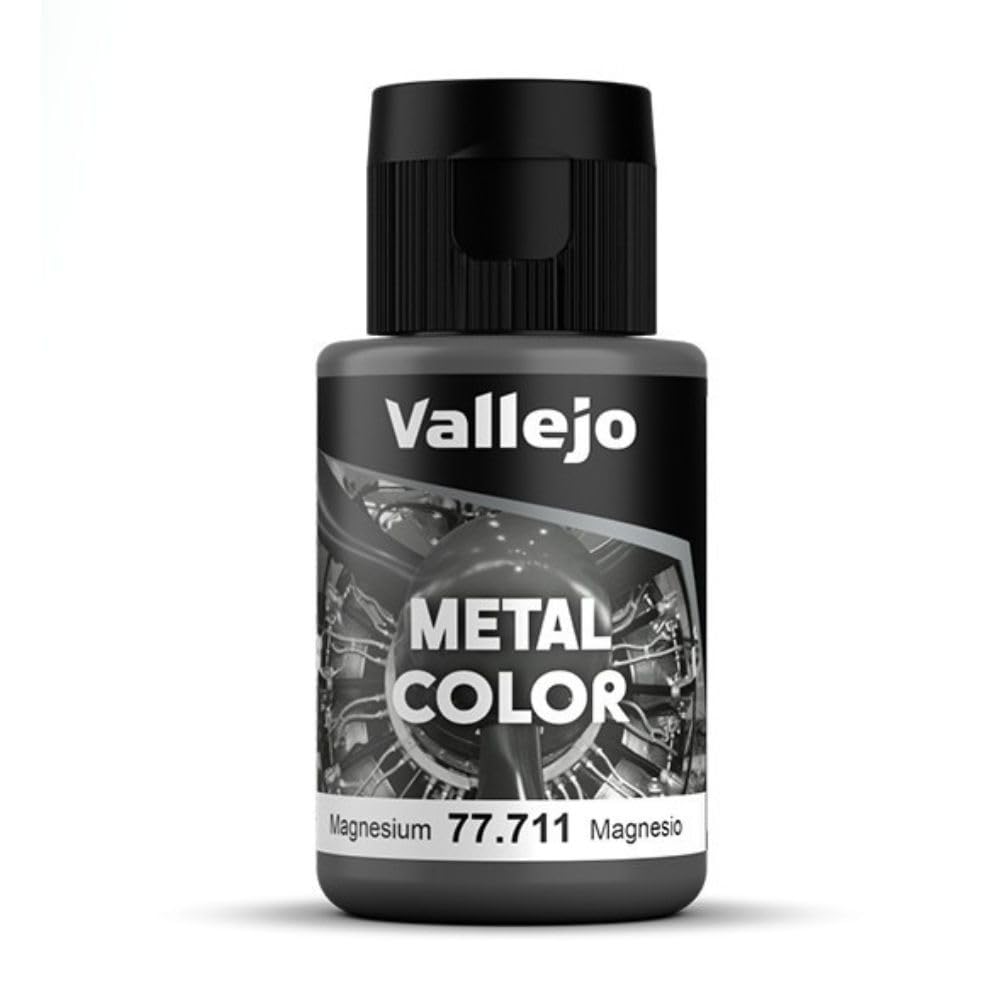 Vallejo - Metal Color | Magnesium 32 ml (1.08 fl.oz.) | Faithfully Reproduce Different Metallic Finishes