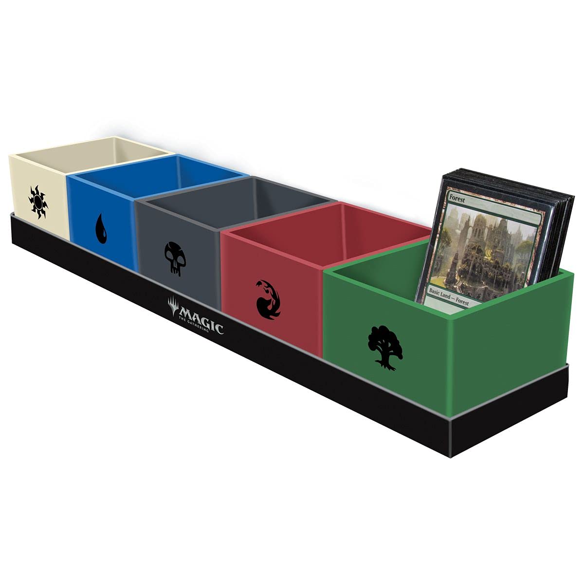 Ultra Pro Magic: The Gathering Land Station - Hilarious Card Holders for Playing Cards, Canasta Card Holder with Mana Symbols, 5 Satin Trays - A Must-Have for Decks & Collectible Games!
