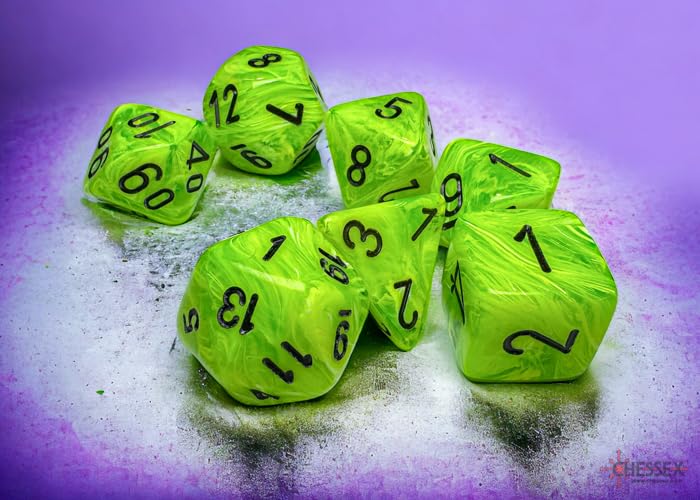 7-set Mega Hedrals: Vortex Bright Green/black
