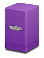 Ultra Pro - Purple Satin Tower Deck Box, Collectible Trading Card Protector Gaming Case Deck Box Organizer Storage Solution