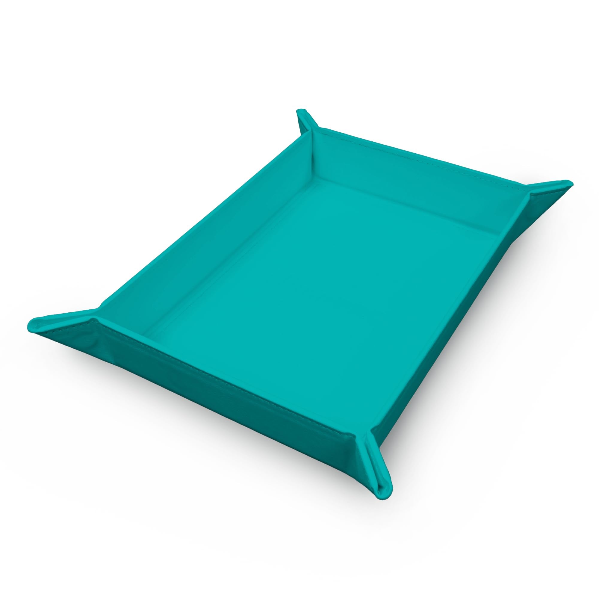 Ultra PRO - Vivid Magnetic Folding Dice Tray, Portable Compact Tabletop RPG Gaming Tool Accessory Durable Leatherette Foldable Dice Holder Mat - Teal