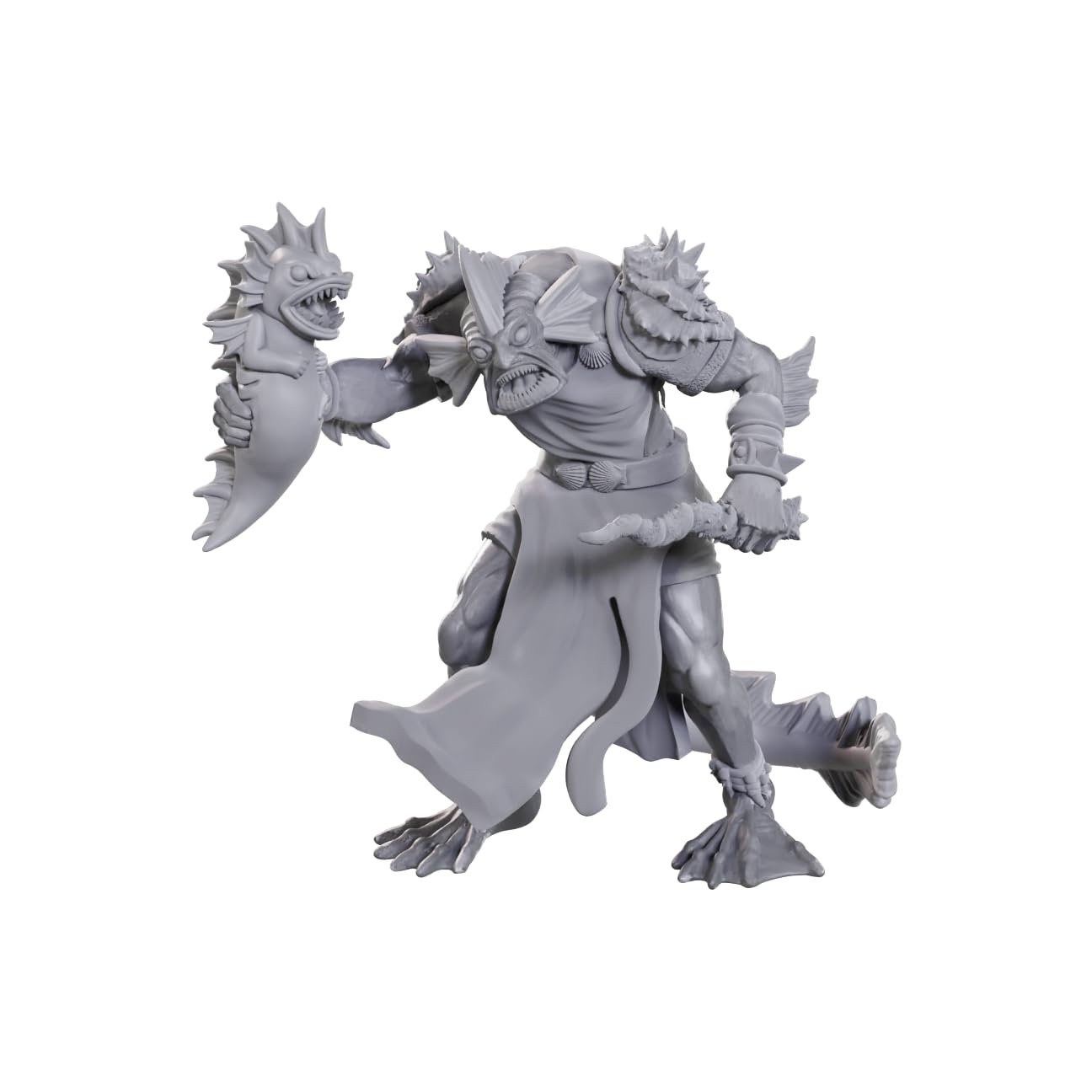 WizKids Dungeons & Dragons Nolzur's Marvelous Miniatures: Sahuagin Priestess | Unpainted Miniatures | Wave 24