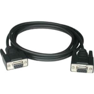 10ft Null Modem Cable Black Db9f to Db9f