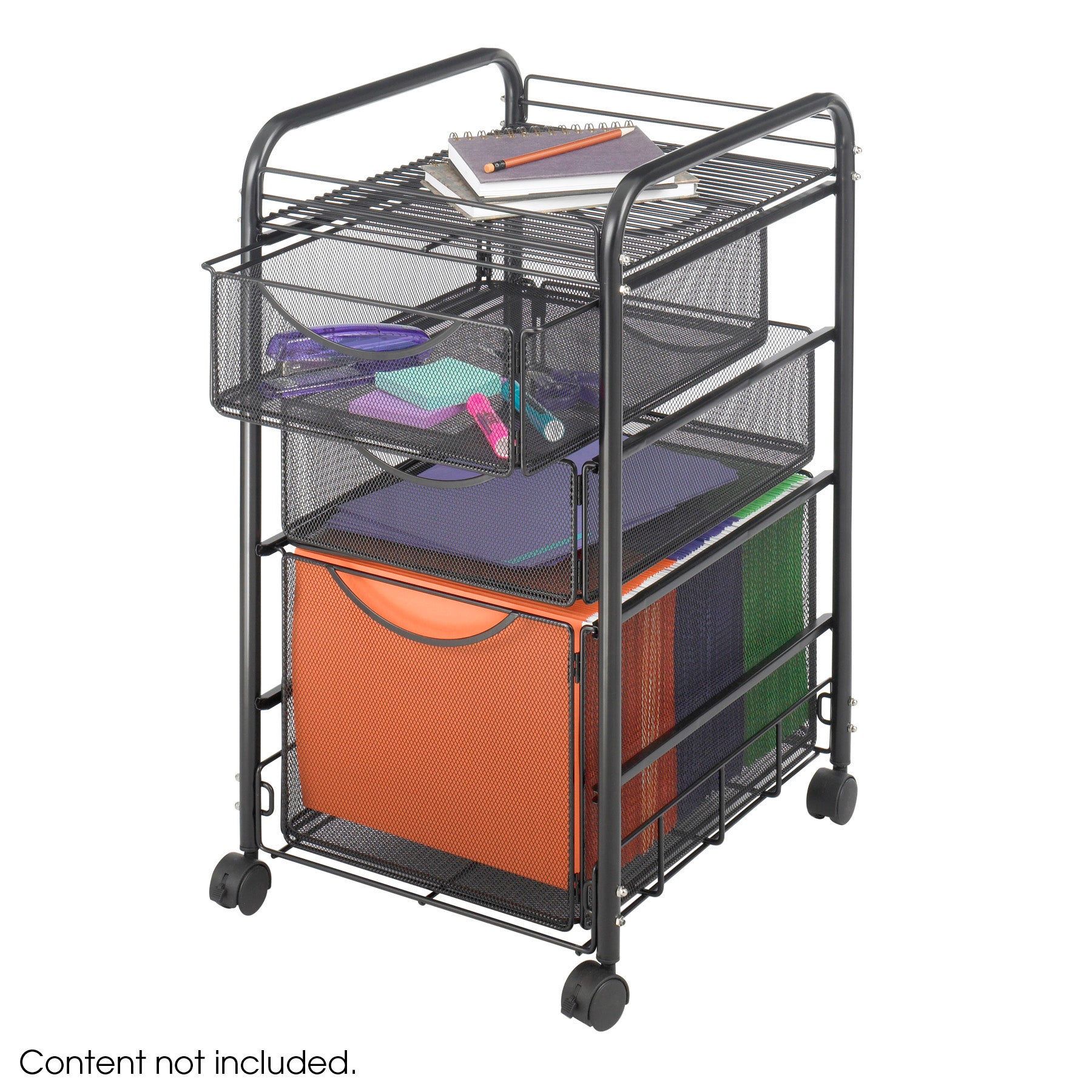 Onyx Cart File 3 Drawer Bl
