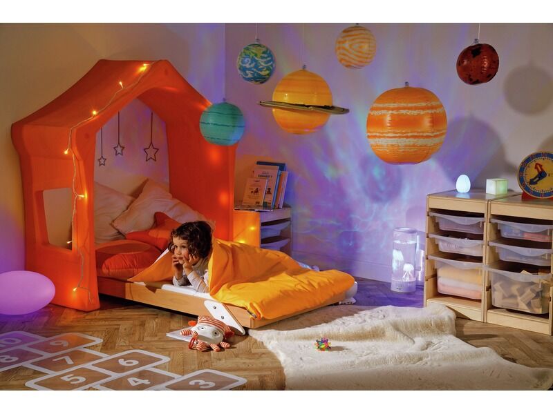 Interior Tio’La Cabin - Light Orange, 19.7"L x 48.4"W x 50"H