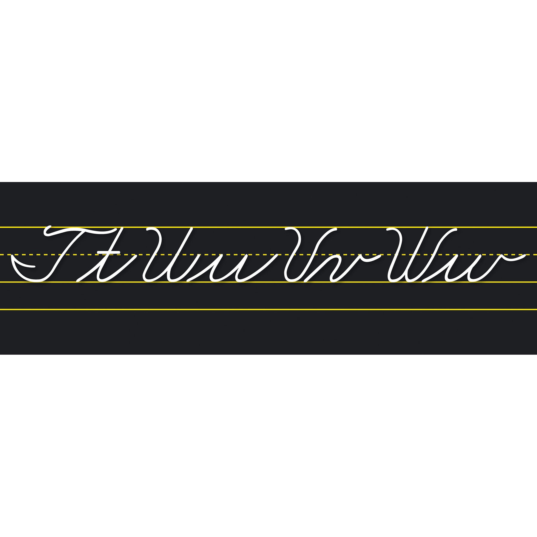 Alphabet Lines Black Traditional Cursive