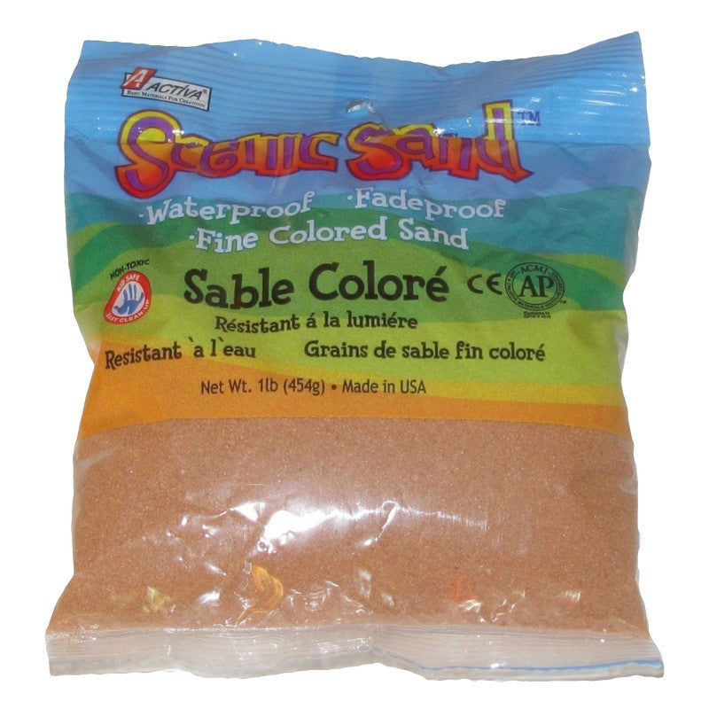 Scenic Sand™ Craft Colored Sand, Cocoa Brown, 1 lb (454 g) Bag