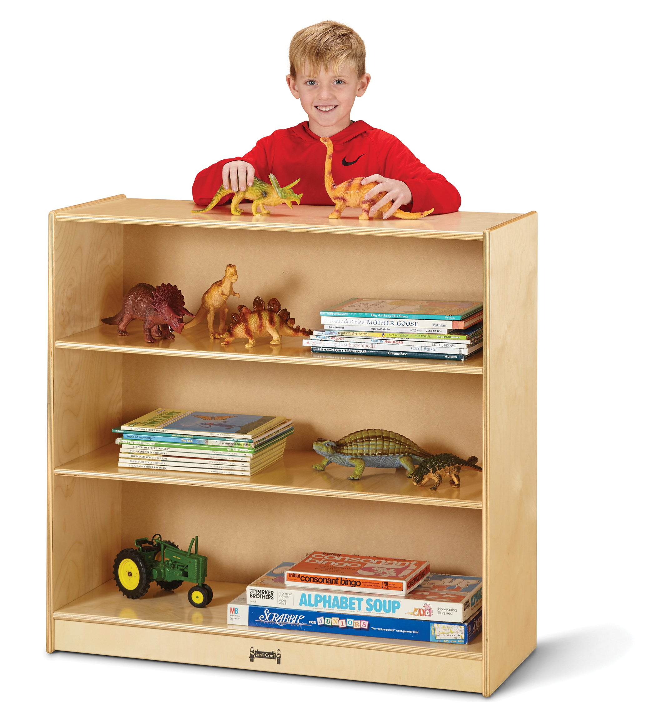 Jonti-Craft® Fixed Straight-Shelf Bookcase - Magnetic Write-n-Wipe Back