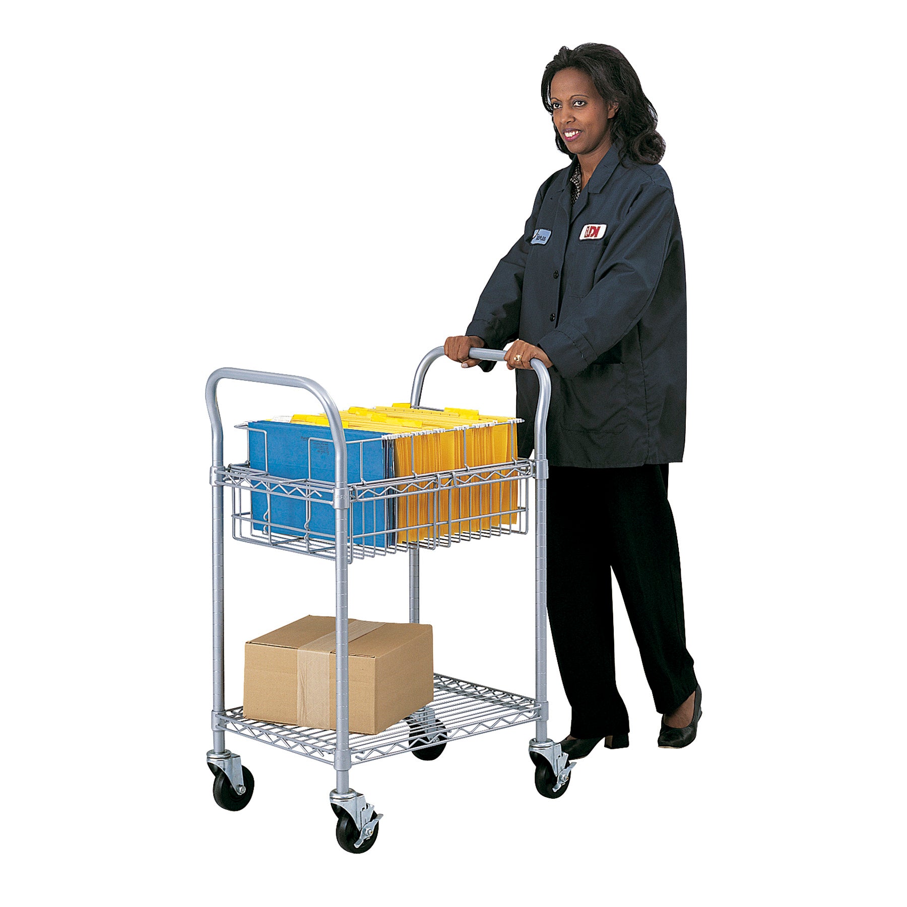 Cart Wire Mail 24 Wide Gry