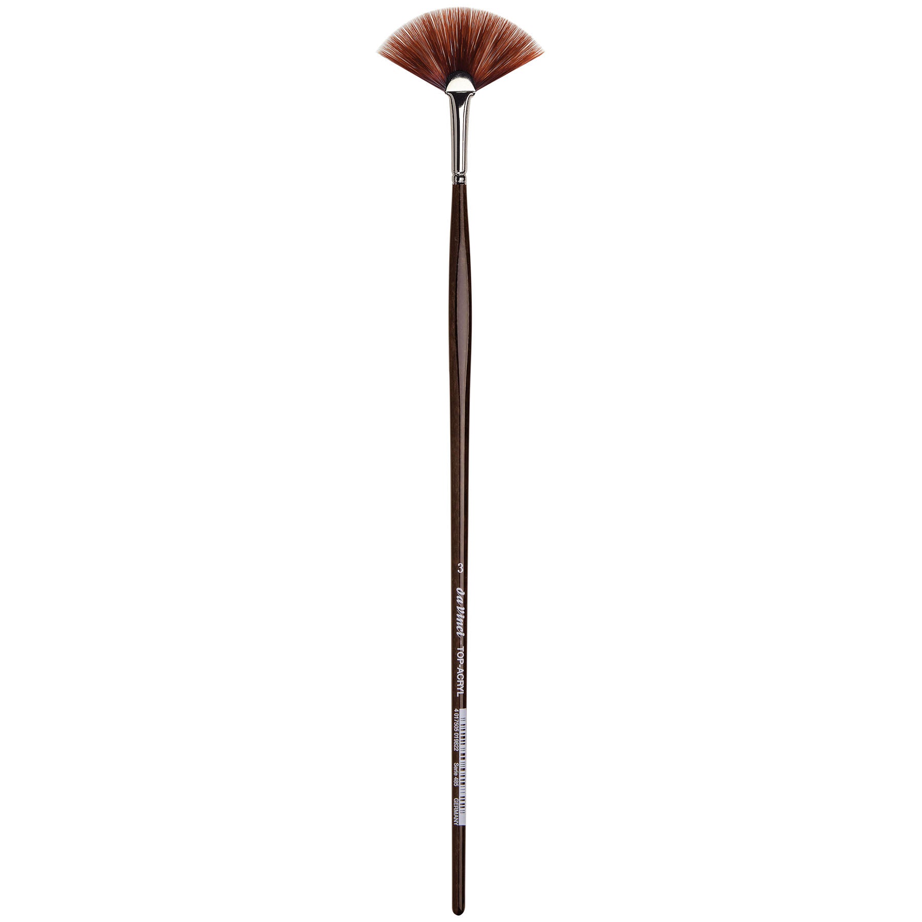 TOP-ACRYL Red-Brown Brush, Synthetic, Acrylic & Oil, Fan, Series 485, Size 3