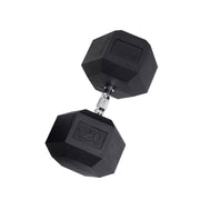 Rubber Hex Dumbell 105-120Lb Pairs