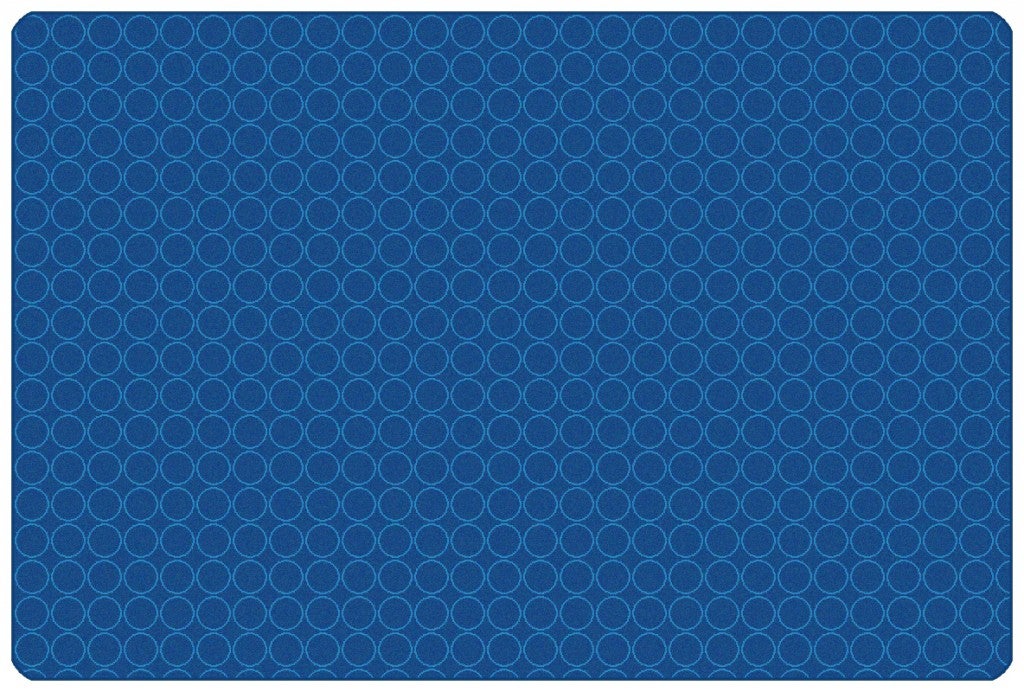 KIDSoft Comforting Circles Tonal Solid Rug - 3ft x 4ft - Rectangle - Primary Blue