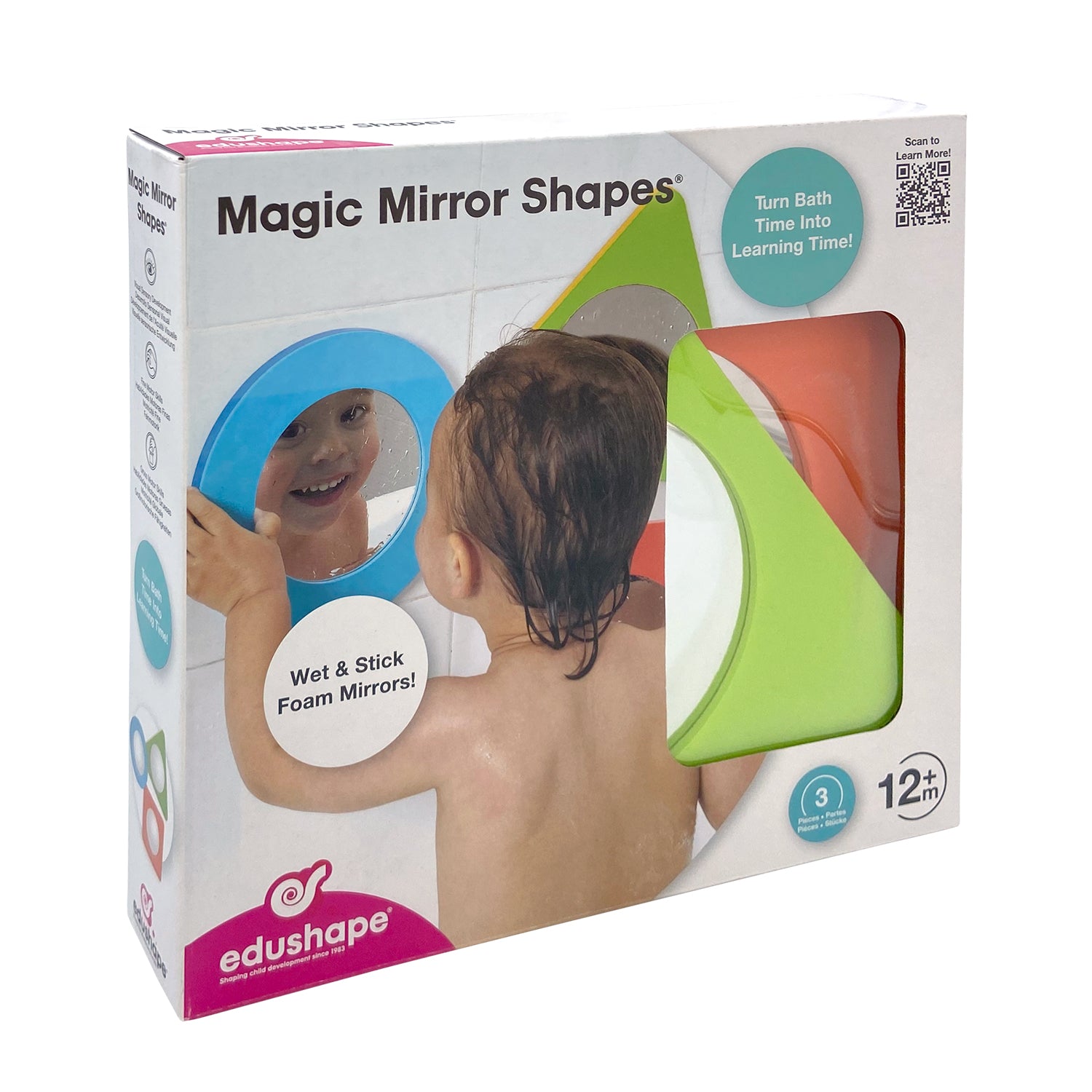Magic Mirror Shapes -Set of 3 - Fun Bath Time Toys for Babies
