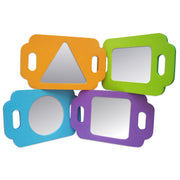 4 Shape Board Mirrors - Fun Bath Time Toys for Babies