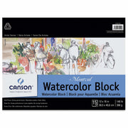 Artist Series Montval Watercolor Block, Foldover Binding, 15 Sheet, 12x16 inch, 1 Count
