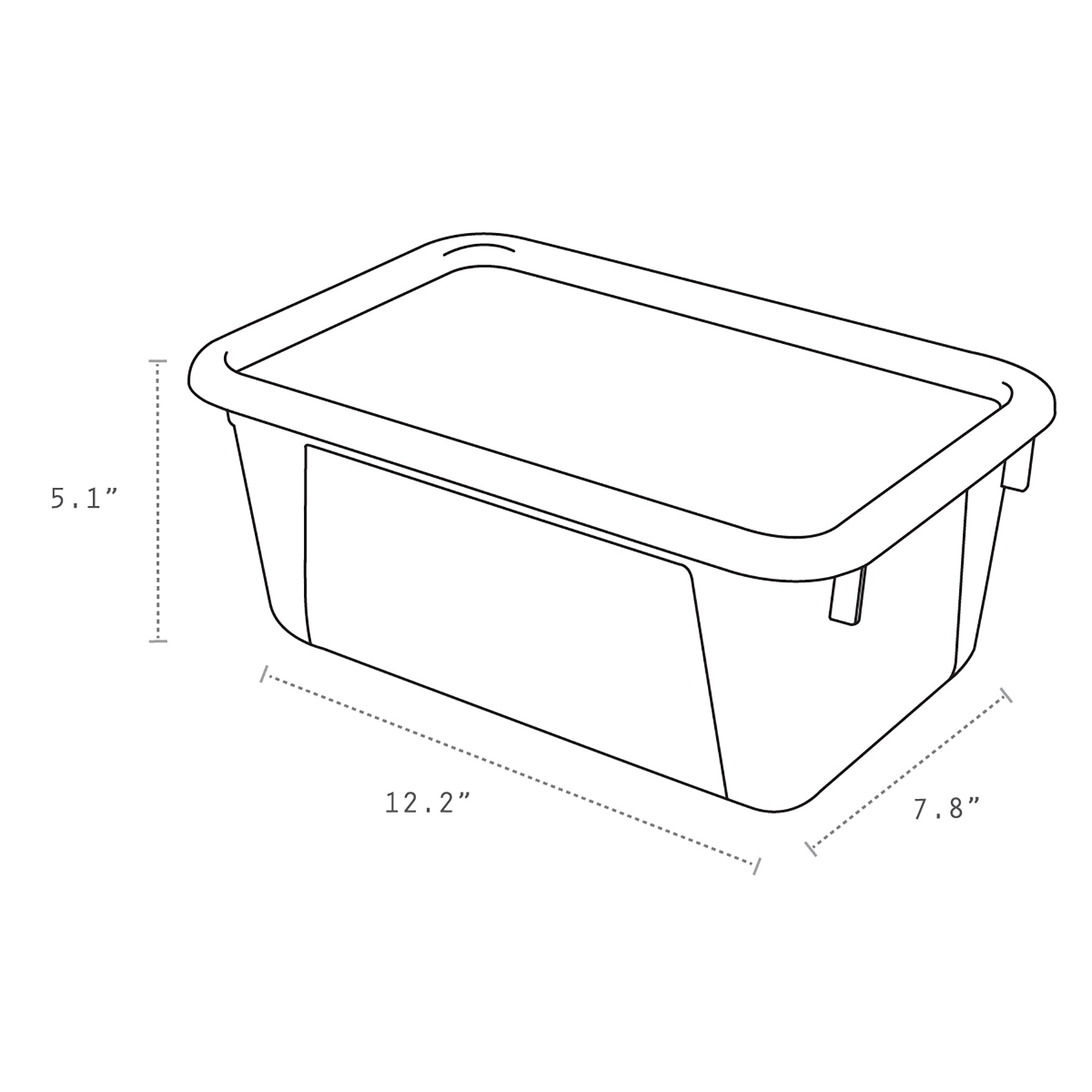 Small Cubby Bin with Lid, Clear