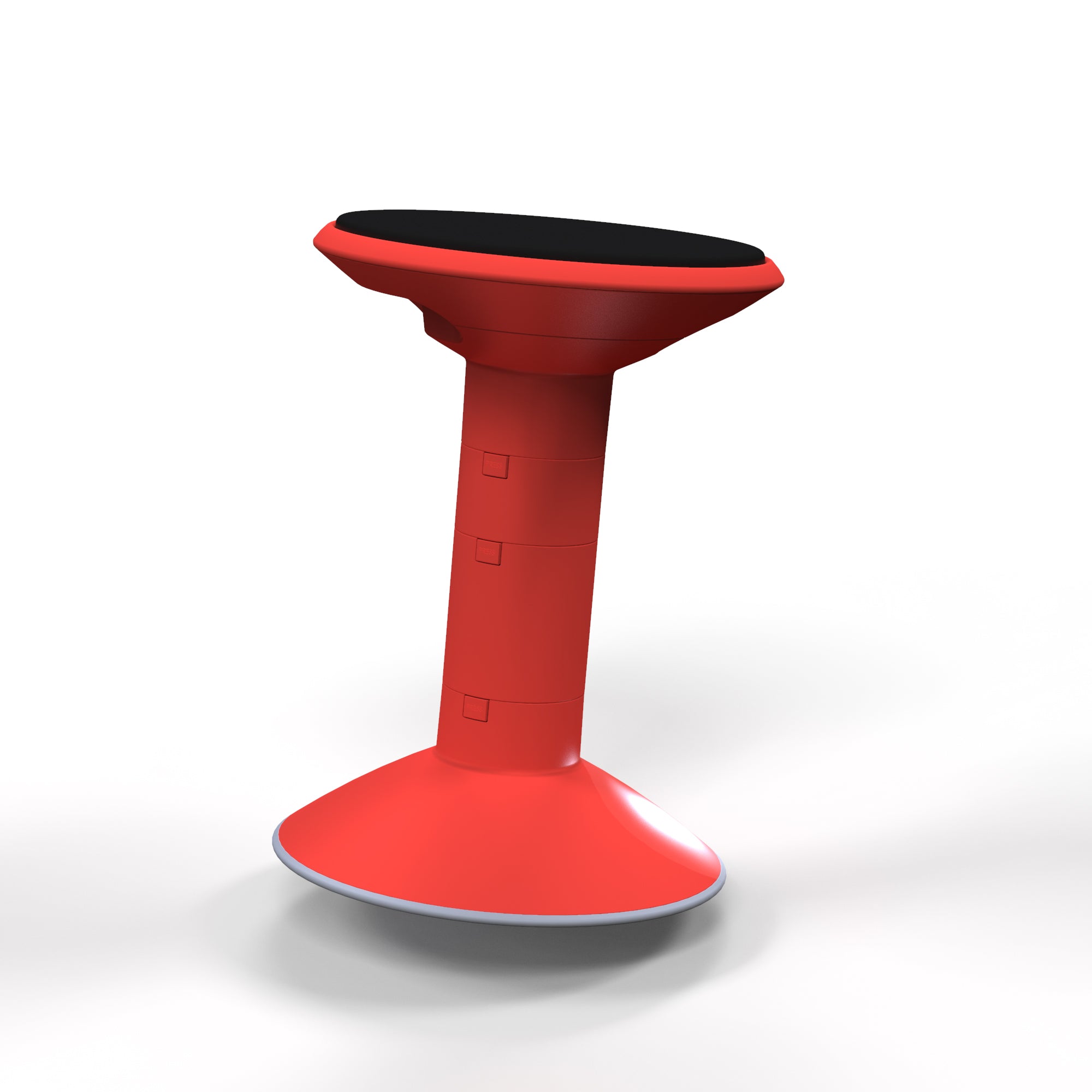 Wiggle stool, 12 to 18-inch, Red