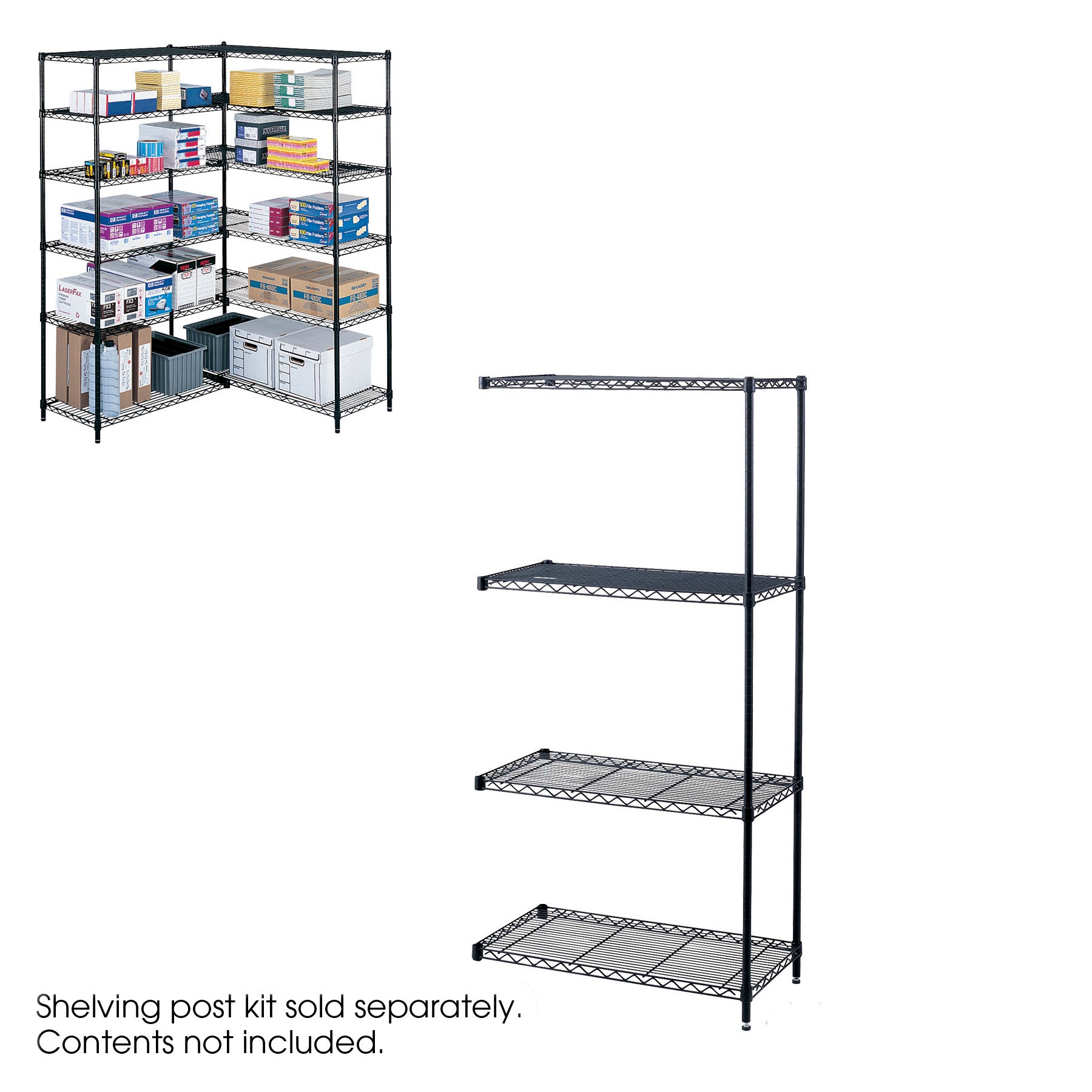 Shelving Wire Ind Add On Blk