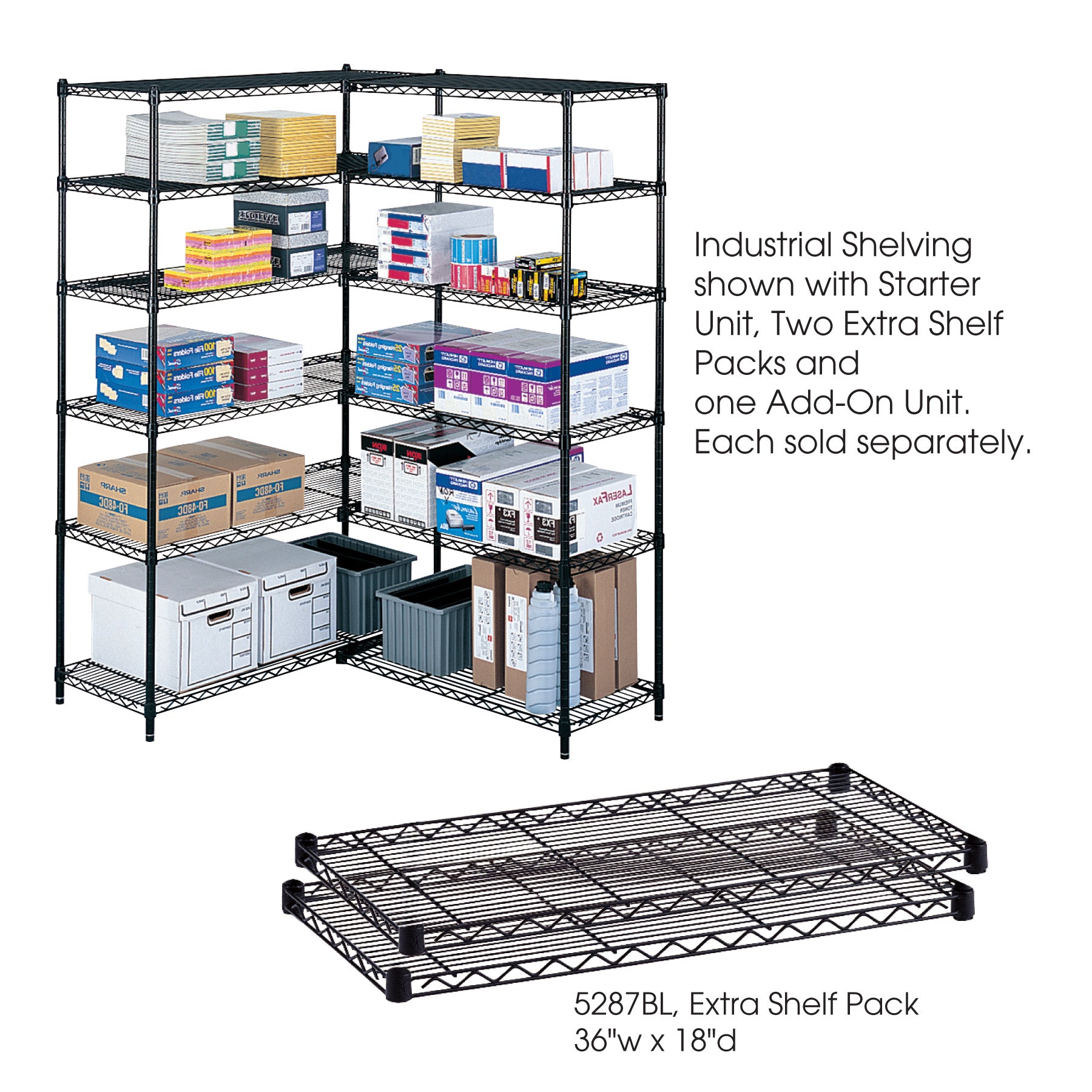 Shelving Wire Ind Shelf 2 Pk