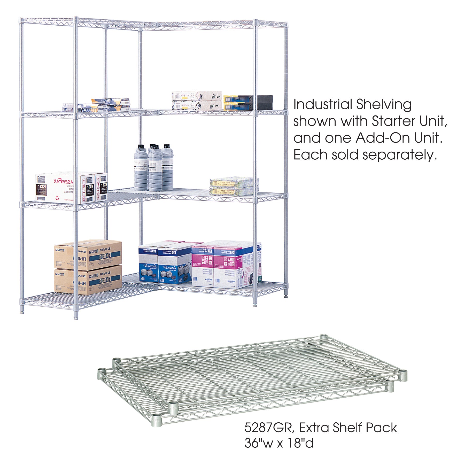 Shelving Wire Ind Shelf 2 Pk