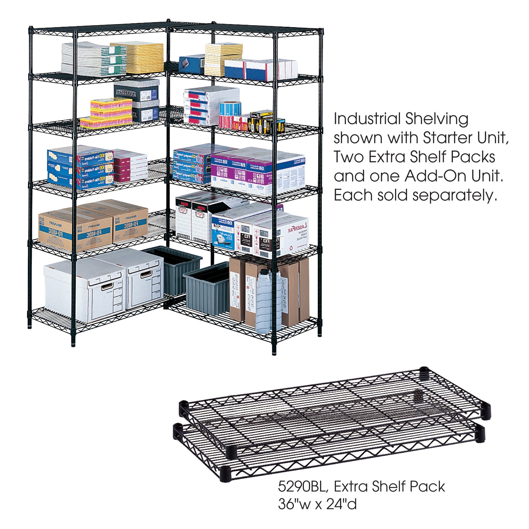 Shelving Wire Ind Shelf 2 Pk