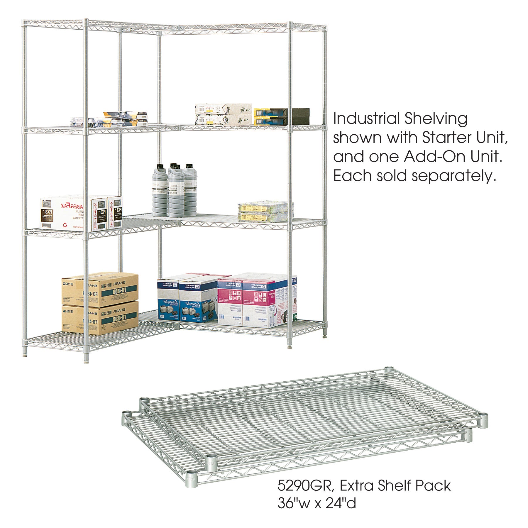 Shelving Wire Ind Shelf 2 Pk