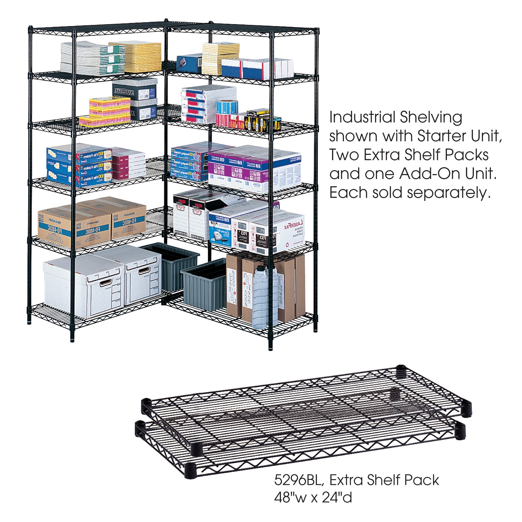 Shelving Wire Ind Shelf 2 Pk