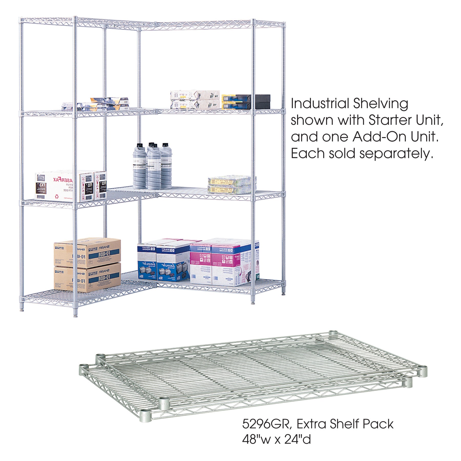 Shelving Wire Ind Shelf 2 Pk