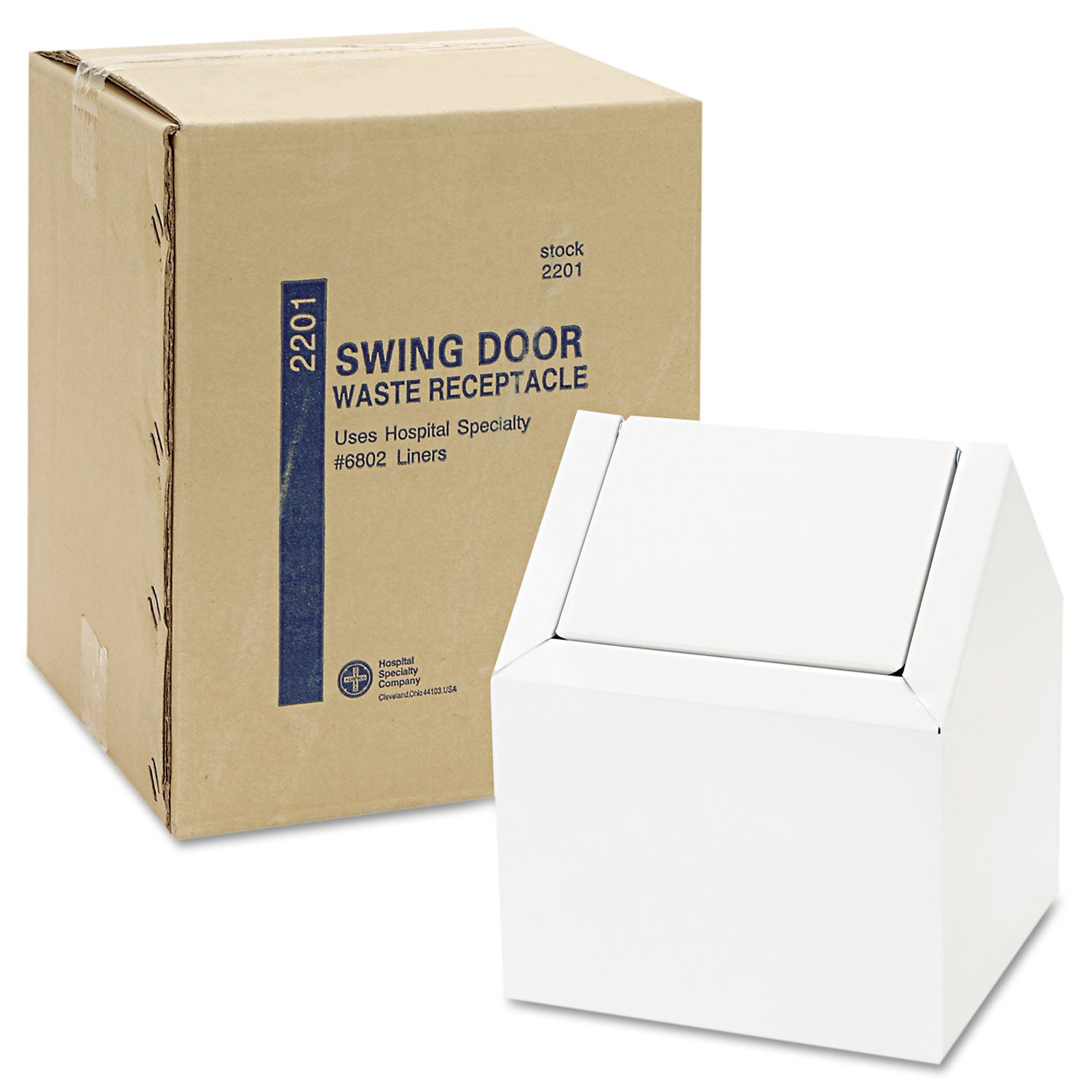 Swing Lid - Metal - White - 1 Each